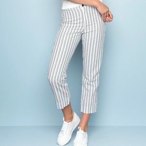 Brandy Melville White Blue Striped Tilden Pants